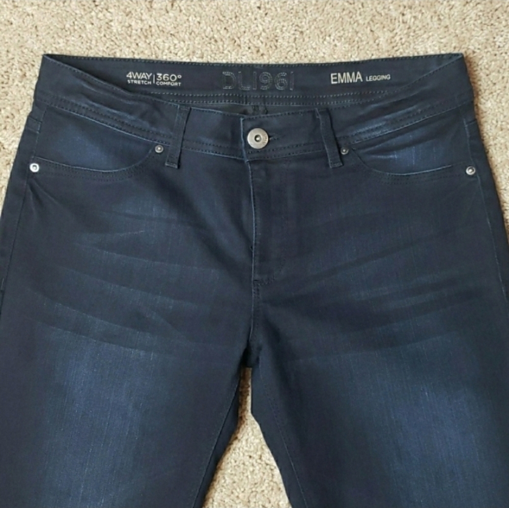 DL1961 Women's Emma Legging Jeans - Dark Blue - Picture 2 of 9